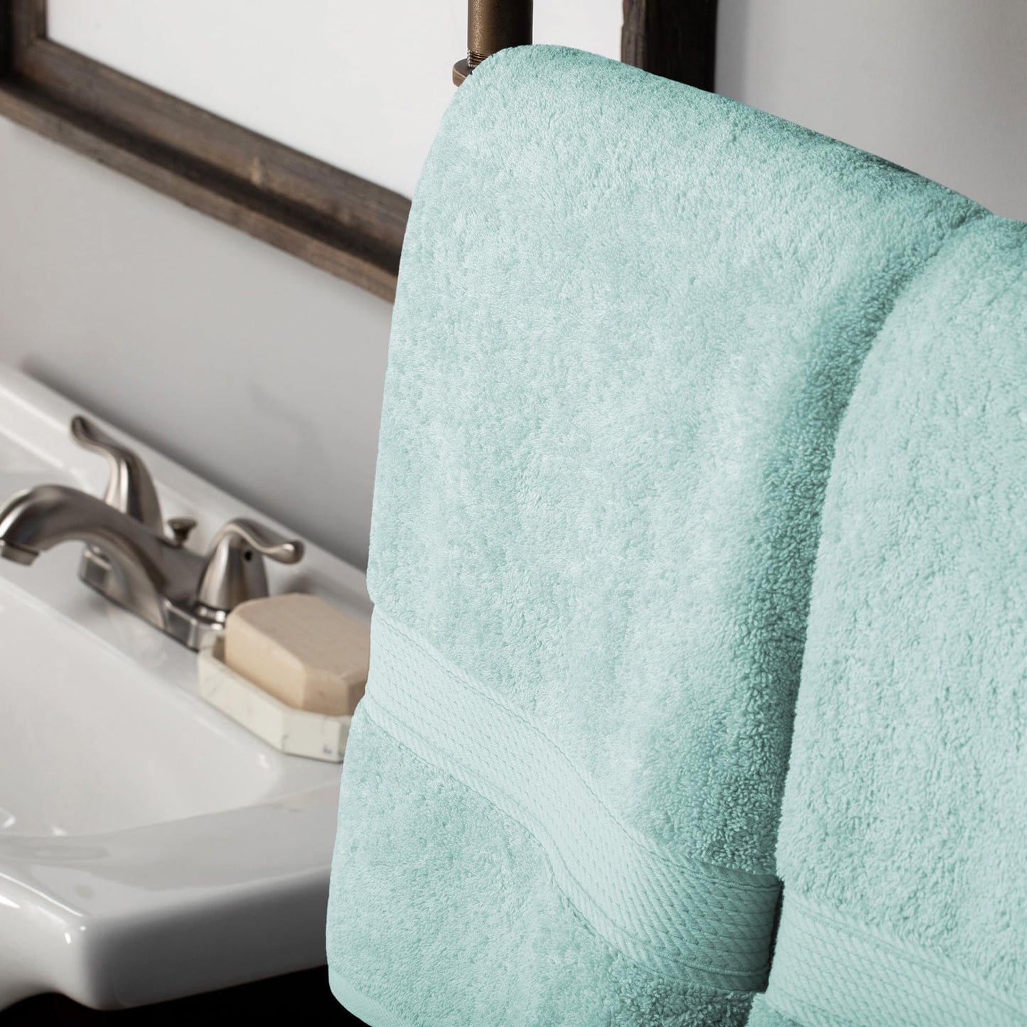 SUPERIOR Egyptian Cotton Ultra Plush & Absorbent, 10 Piece Set, Sea Foam