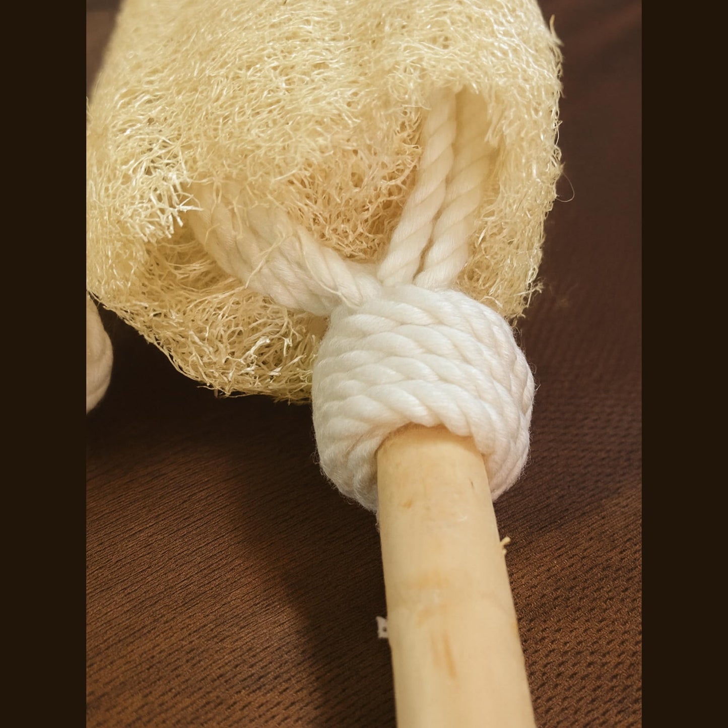 Natural Loofah Back Scrubber with Long Handle 2 Pcs – Natural Loofah Sponge & Brush for Men Women – Loofah with Handle for Bath & Shower, Exfoliating Back Loofa