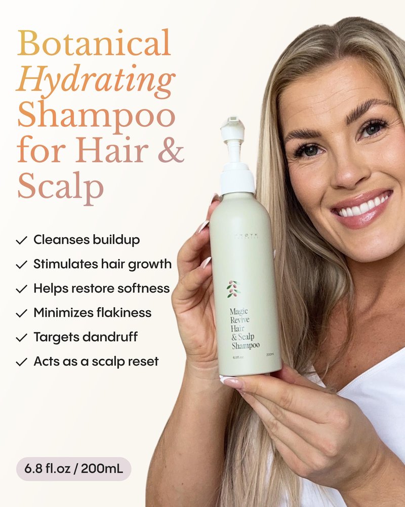 FRØYA Organics Magic Revive Hair & Scalp Shampoo | With Rosemary Oil to Promote Growth and Nourishing Jojoba & Argan Oil for Healthy Scalp | Gentle Plant-Based Cleansing Formula (200 ml)