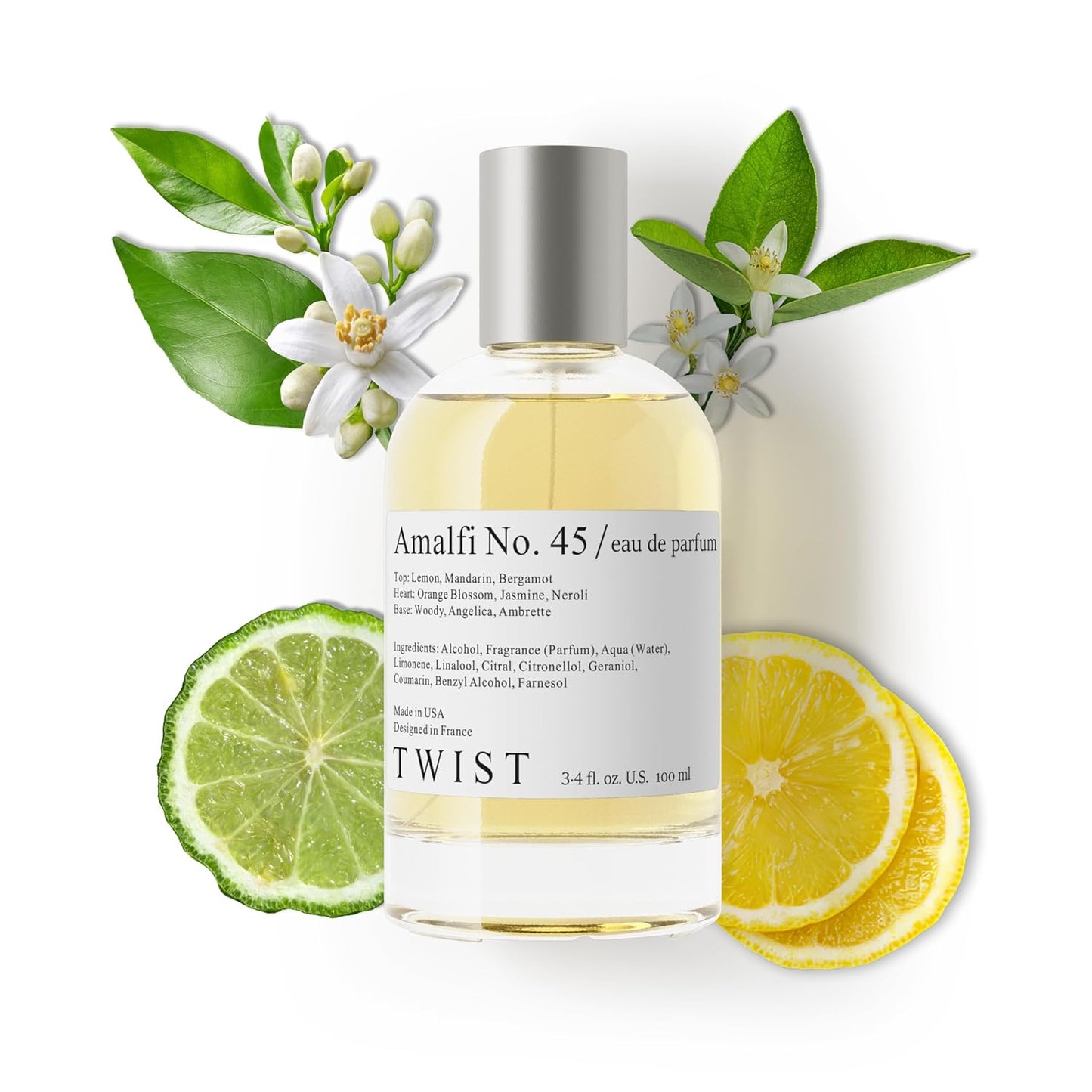 Twist Amalfi No. 45 - Long-Lasting Eau De Parfum Inspired by T. Ford's Neroli Portofino | Unisex Spray 100 ml