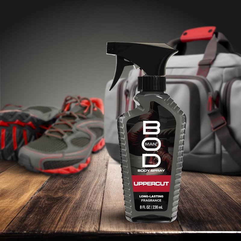 BOD Man Fragrance Body Spray - Upper Cut Scent, 8 Fl Oz | Long-Lasting Freshness