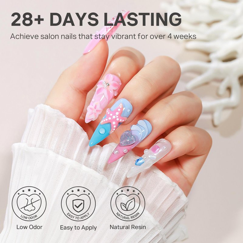 MIZHSE 30g 3D Gel Nail Art Clear Sculpting Gel Non-Sticky Molding Gels for Nails Sculpting U V LED Soak Off Gels Polish with Nail Art Pen Nail Design Home Manicure