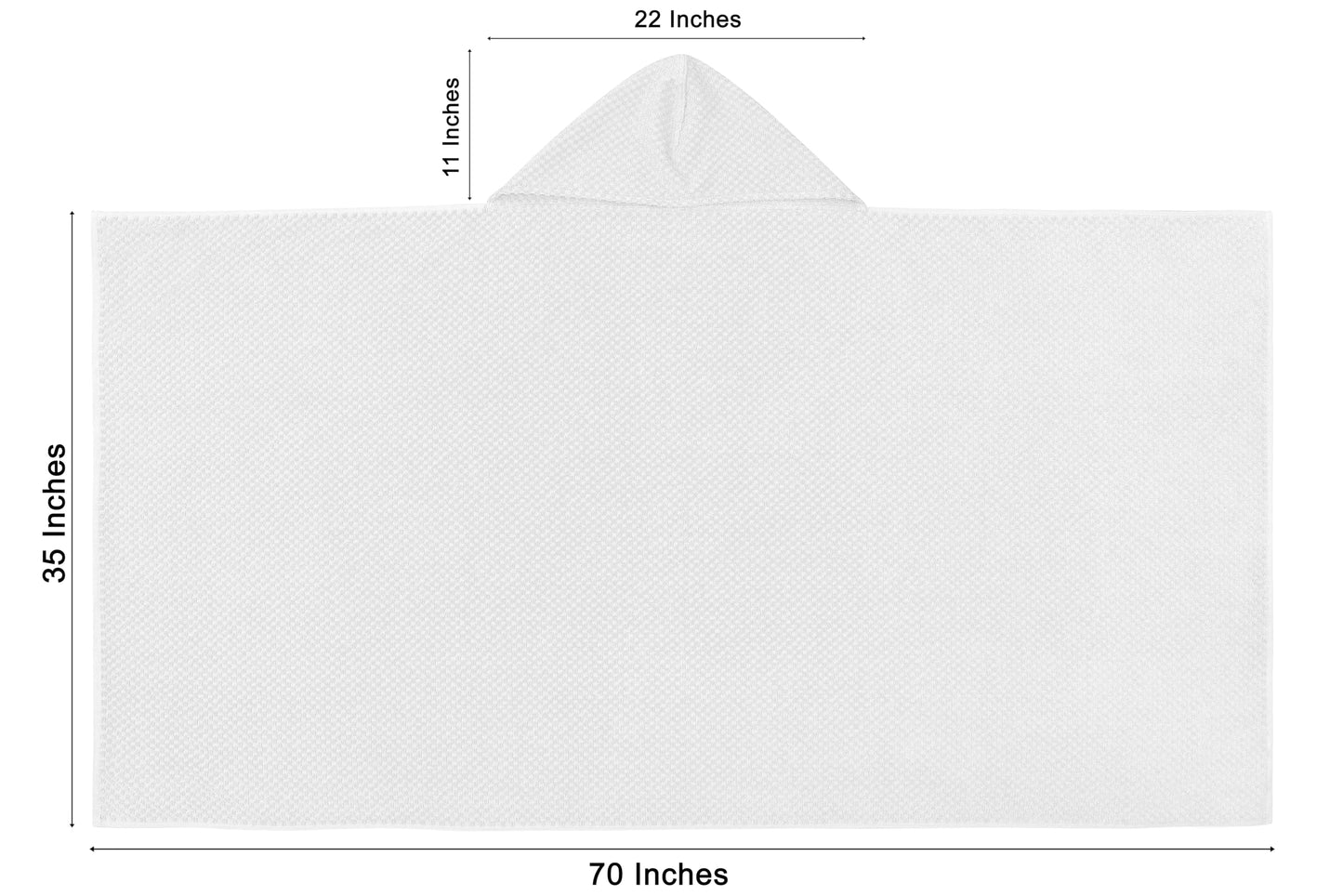 COTTON CRAFT Hooded Bath Towel – Oversized 35 x 70 Waffle Weave Towel with Hood for Adults - 100% Ringspun Cotton Pool Bath Sheet Wrap with Hood - Soft Super Absorbent Quick Dry – 450 GSM – White
