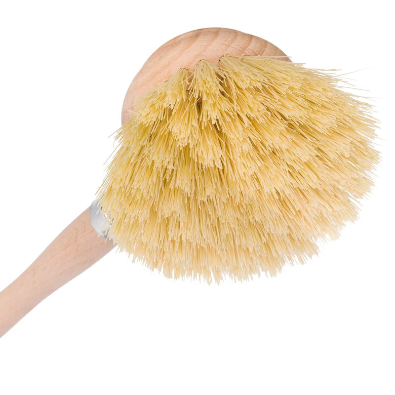 Redecker Dish Brush, Tampico Fiber, 2 Inch Round, Single – Wooden Dish Scrub Brush for Dishes & Cookware, Untreated Beechwood, Made in Germany