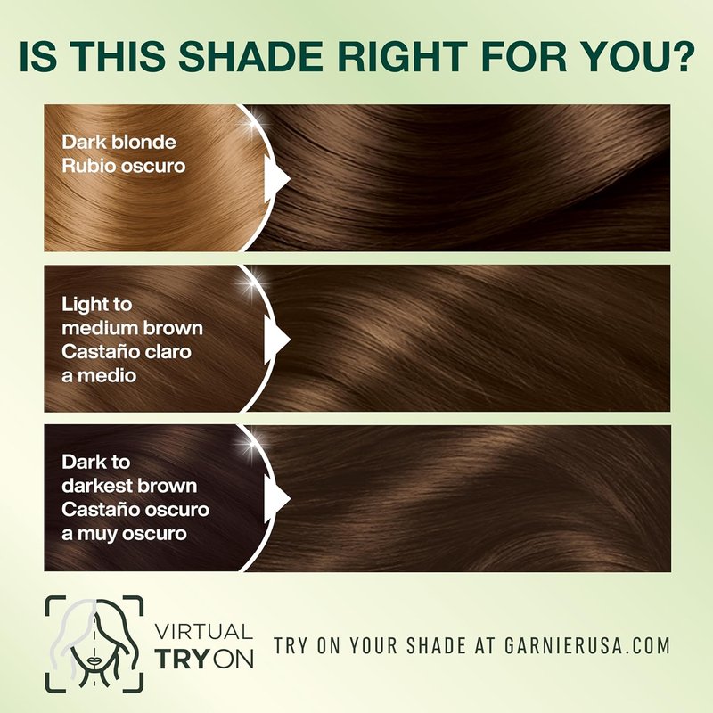 Garnier Nutrisse Ultra Crème Hair Color - Permanent Vegan Hair Dye for 100% Gray Coverage | 50 Medium Natural Brown (Truffle), 2 Count