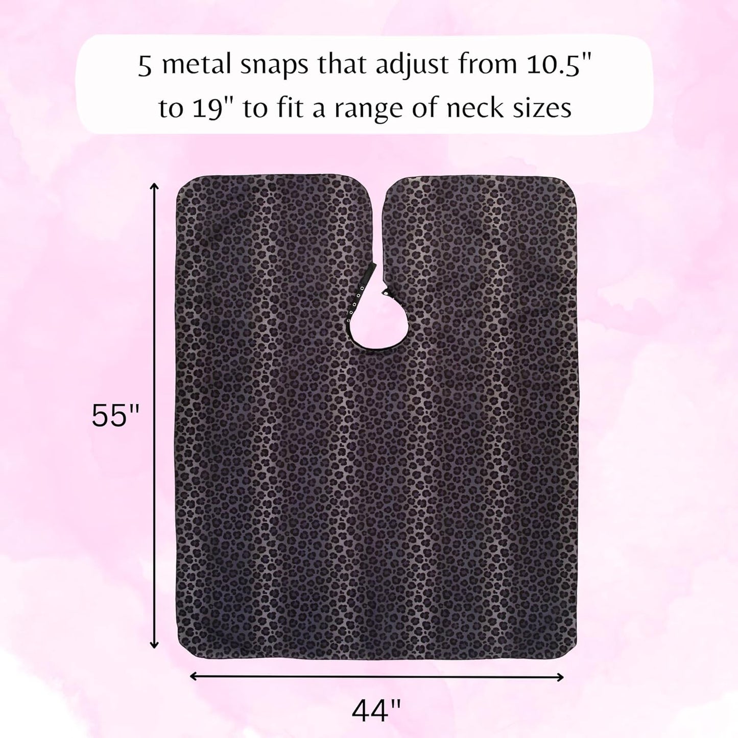 Waterproof Leopard Hairdresser Cape - Stylish Hair Cutting & Shampoo Cape for Salons | Durable Snaps