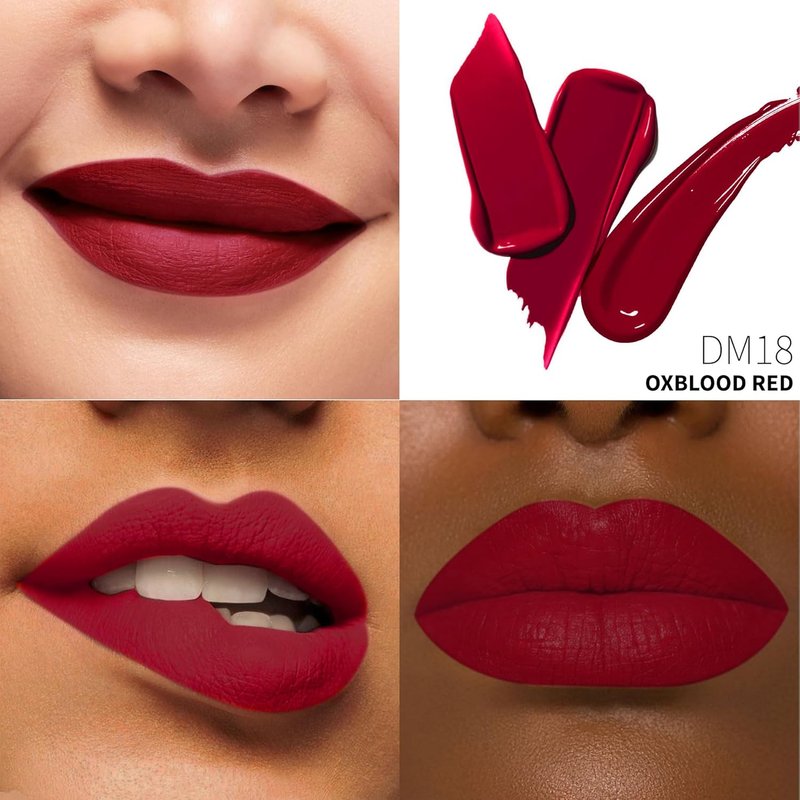 Depuplum Dark Red Lipstick - Matte Superstay Formula | Long Lasting, Smudgeproof, Cruelty-Free (DM18 Oxblood Red)