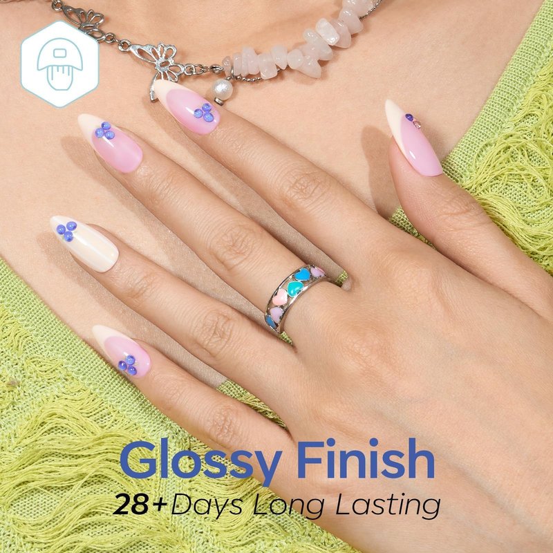 modelones Pastel Gel Nail Polish Set, Hema Free 2026 Spring Summer Macaron Gel Polish Set Light Pink Pastel Yellow Purple Baby Blue Green 6 Colors Nails with Fruit Theme Stickers LED Mani Gift