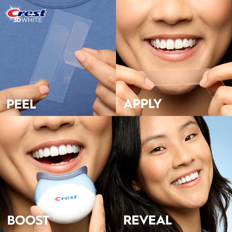 Crest 3D Whitestrips Professional Effects + LED Light – Teeth Whitening Kit, 1 Light + 20 Treatments, Each with 1 Upper/1Lower, 40 Strips – Crest 3DWhite Teeth Whitening Strips