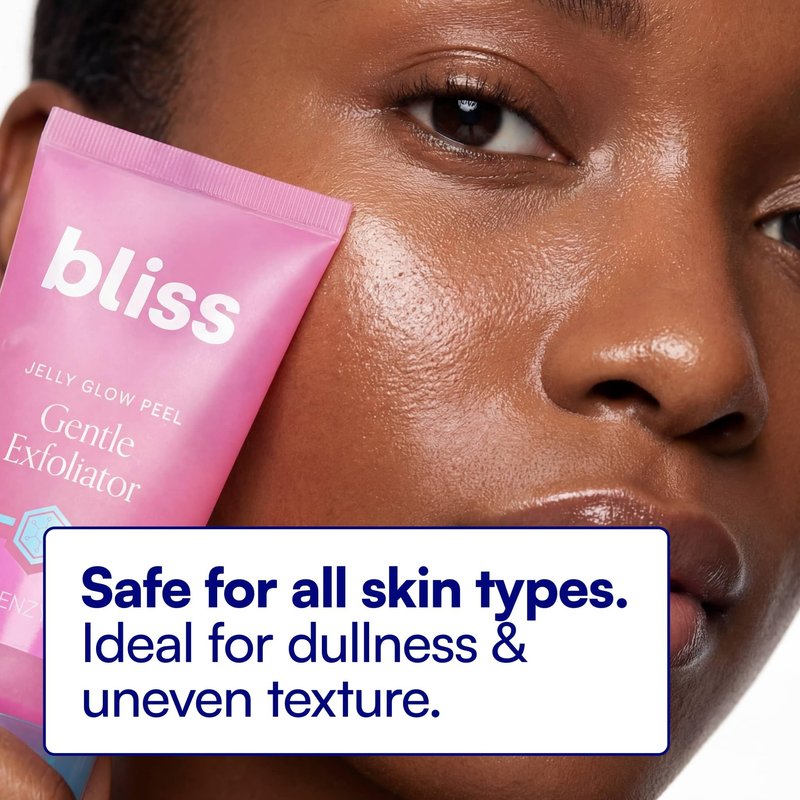 Bliss Jelly Glow Peel™ Gentle Non-Abrasive Cleanser and Exfoliator With Fruit Enzymes - 4 Oz - Nourishes and Hydrates Skin - Clean - Vegan & Cruelty Free