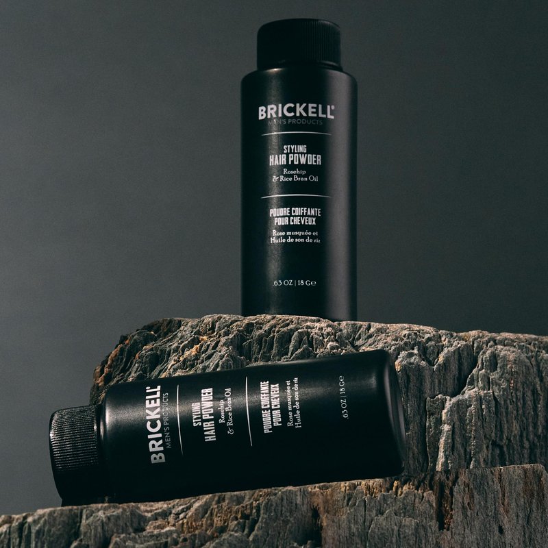 Brickell Men's Styling Hair Powder For Men, Creates Volume, Natural & Organic, Non-Greasy Texturizing Powder, 18g, Fragrance-Free