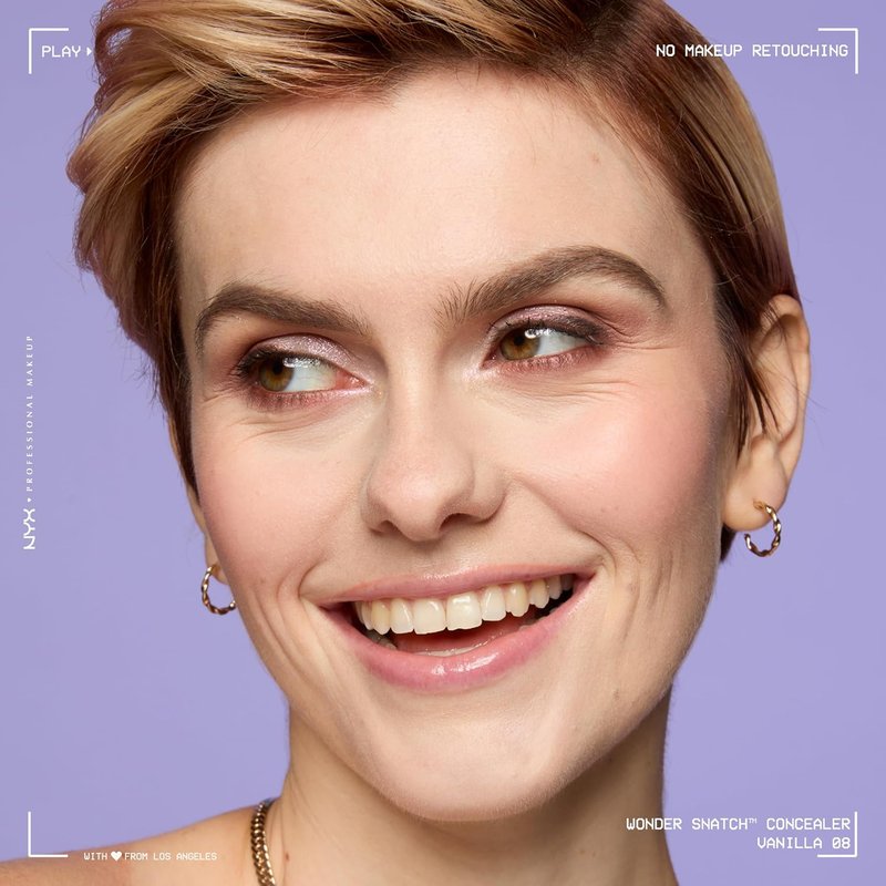 NYX PROFESSIONAL MAKEUP Wonder Snatch Concealer - Brightening, Lifting Full Coverage | 24HR Wear, Vegan - Vanilla