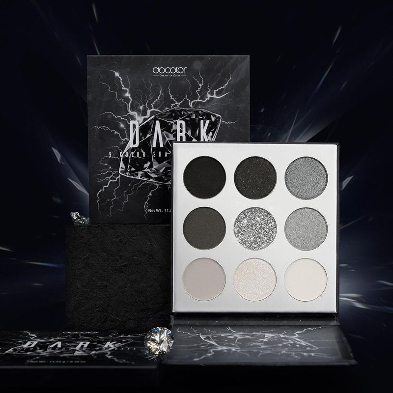 Docolor Eyeshadow Palette - 9 Highly Pigmented Colors | Blendable Mattes & Shimmers for Long-Lasting Makeup