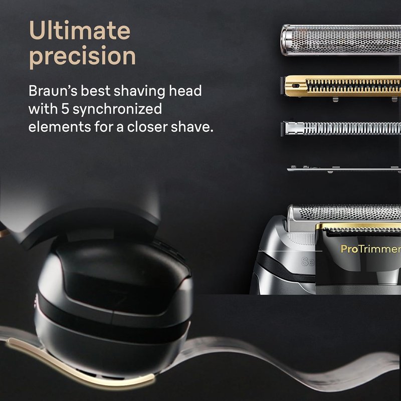 Braun Series 9 PRO+ Electric Razor for Men - 5 Pro Shaving Elements & Comfort Head | 6-in-1 SmartCare Center, Wet/Dry Use
