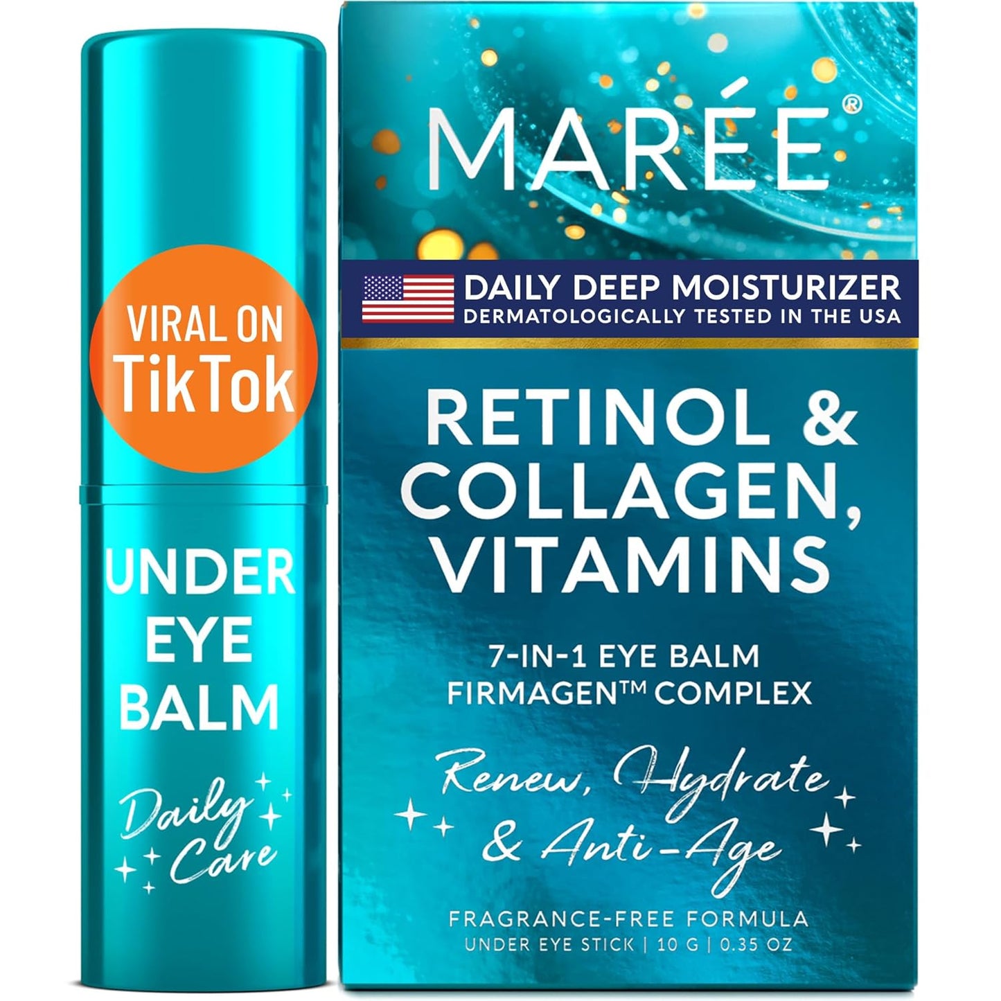 Under Eye Balm Stick - Retinol & Ceramide Complex for Dark Circles | Anti-Wrinkle Hydrating Skincare
