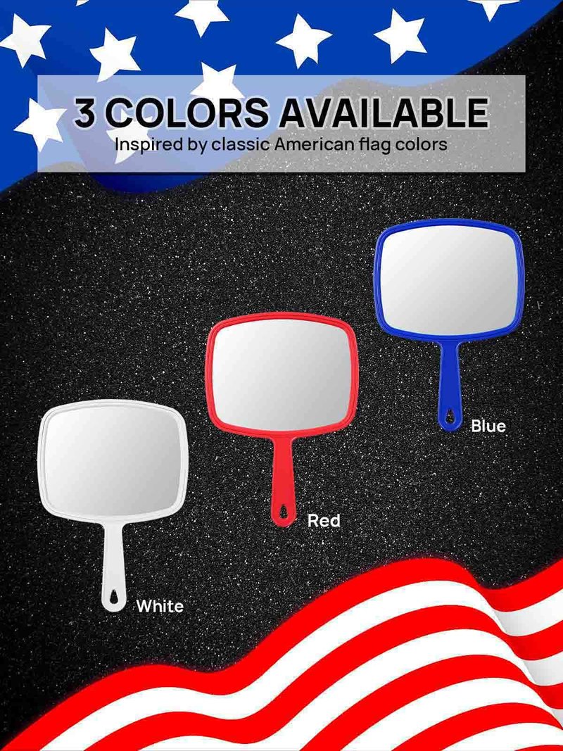 OMIRO Hand Mirror, Handheld Mirror with Handle, American White