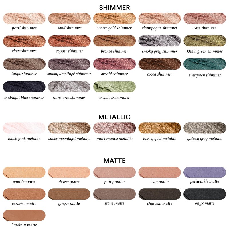 Julep Eyeshadow 101 Crème to Powder Waterproof Eyeshadow Stick 10 Piece Palette - Matte and Shimmer Finishes