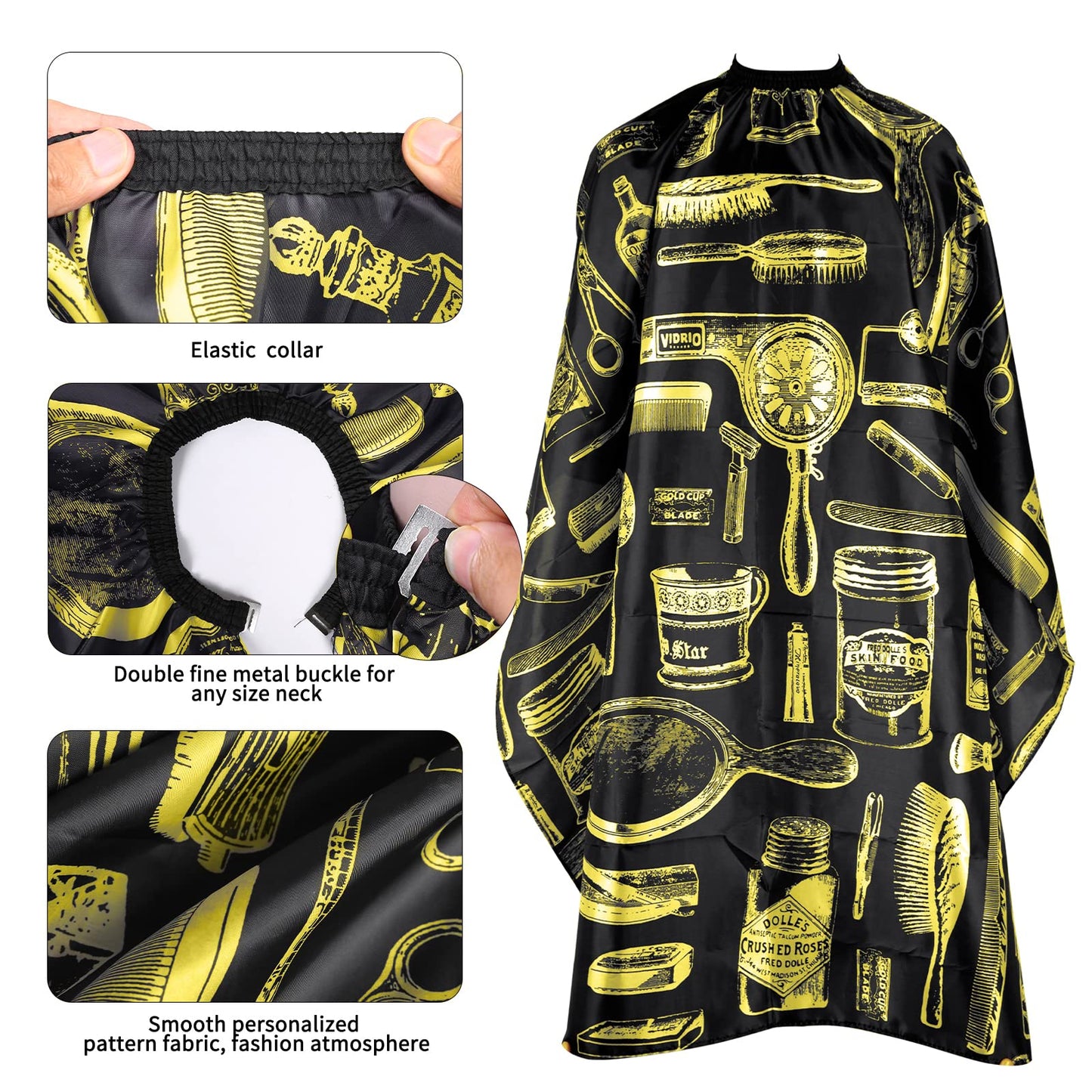 Waterproof Barber Cape for Men - Hair Cutting Cape for Haircuts, Salon, and Adults - Barber Supplies and Accessories