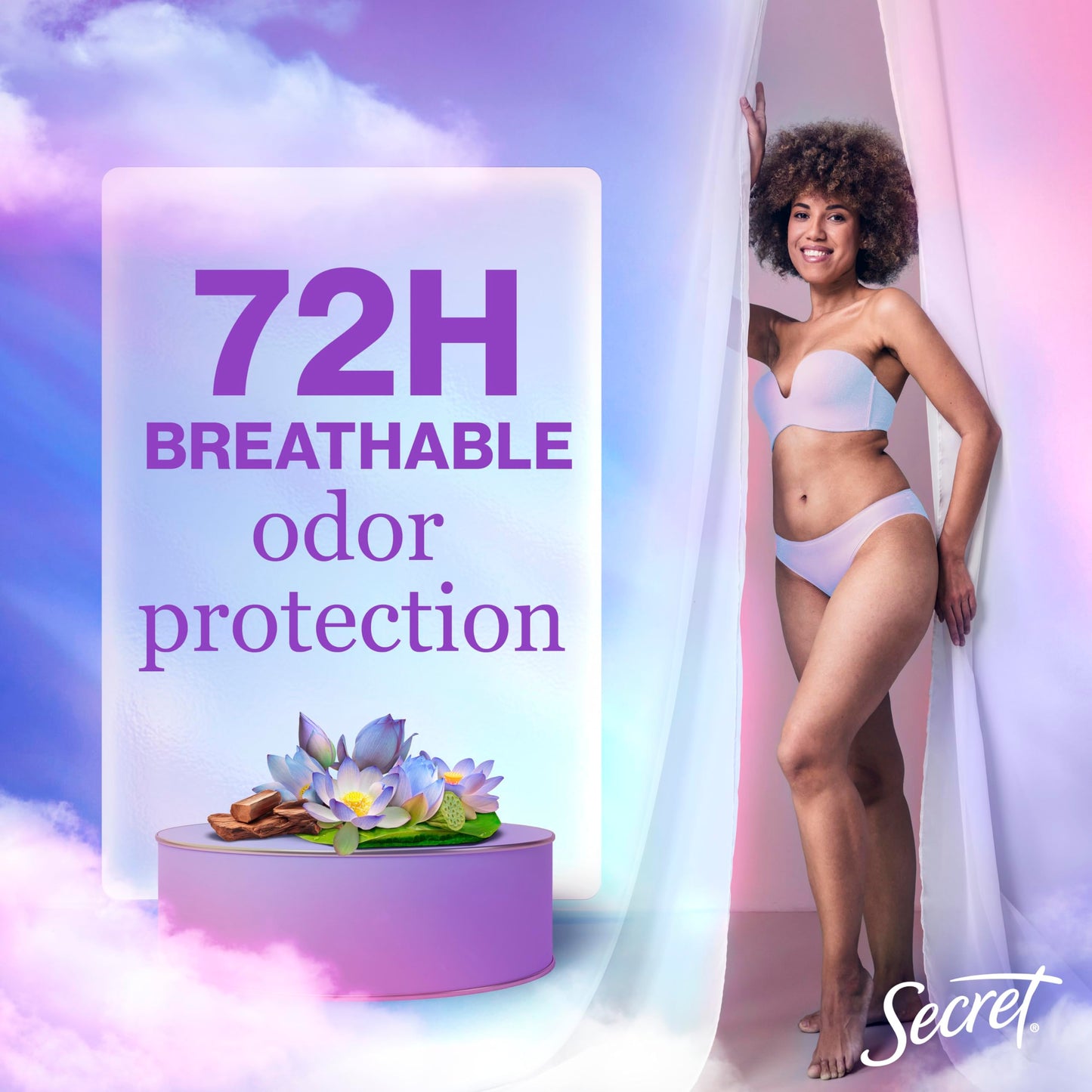 Secret Fresh Antiperspirant Deodorant for Women, 72hr Breathable Sweat & Odor Protection, Instant Freshness & Gentle, PH Balancing Minerals, Clear Gel, Cool Waterlily Scent, 2.6 oz (Pack of 3)