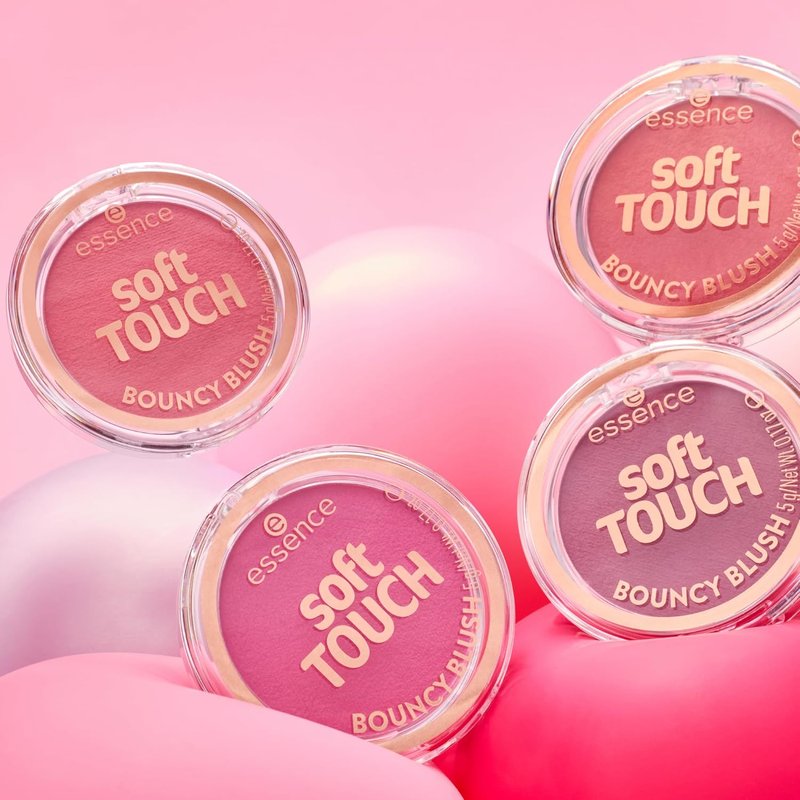 essence | Soft Touch Bouncy Blush | Lightweight, Buildable Cream to Powder Blush | Long-Lasting Natural Flush | Vegan & Cruelty-Free Makeup (40 Roses in Berry)