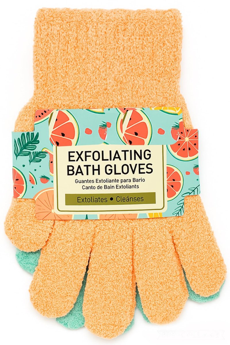 Exfoliating Bath Gloves, Body Scrub Gloves, Dead Skin Cell Remover for Beauty Spa Massage, Skin Shower Body Scrubber- (3 Pairs, 6 Pcs)