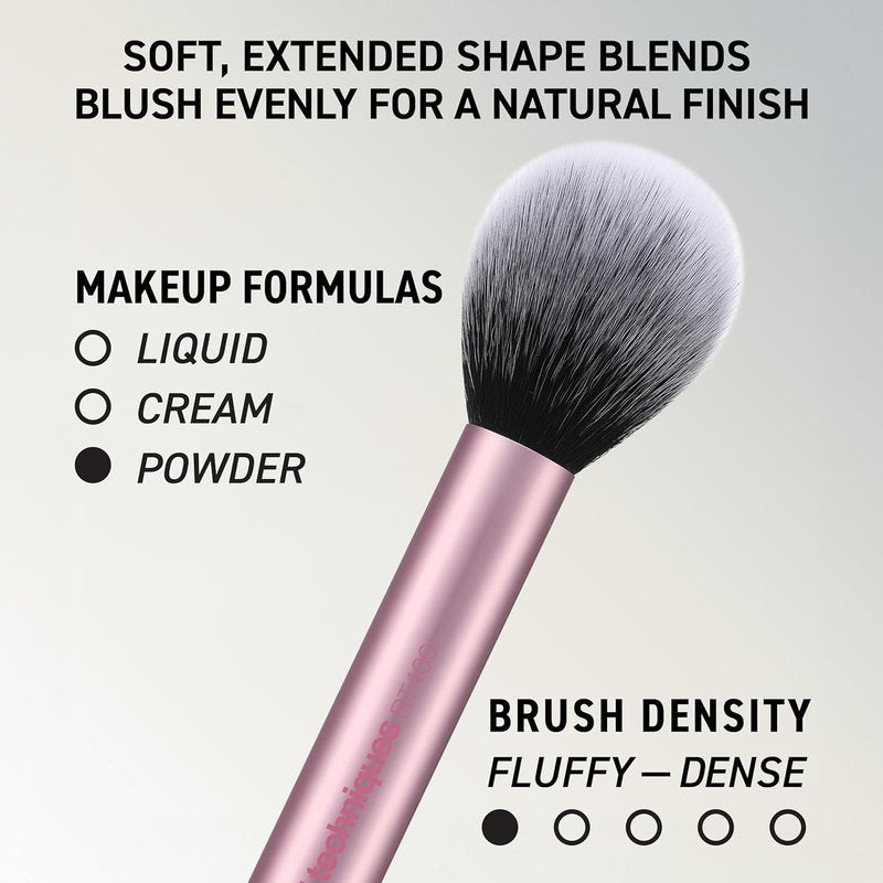 Real Techniques Makeup Brush Set - 6 Essential Brushes & Sponges for Foundation, Blush, Contour | Travel-Friendly, Vegan