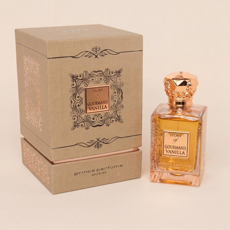Prince Parfums Dubai – Story of Gourmand Vanilla – Women’s Extrait de Parfum 3.4 Ounces – Luxury Perfume with Coconut, Peach, Tiare Flower & Vanilla – Romantic, Sweet & Long Lasting Fragrance