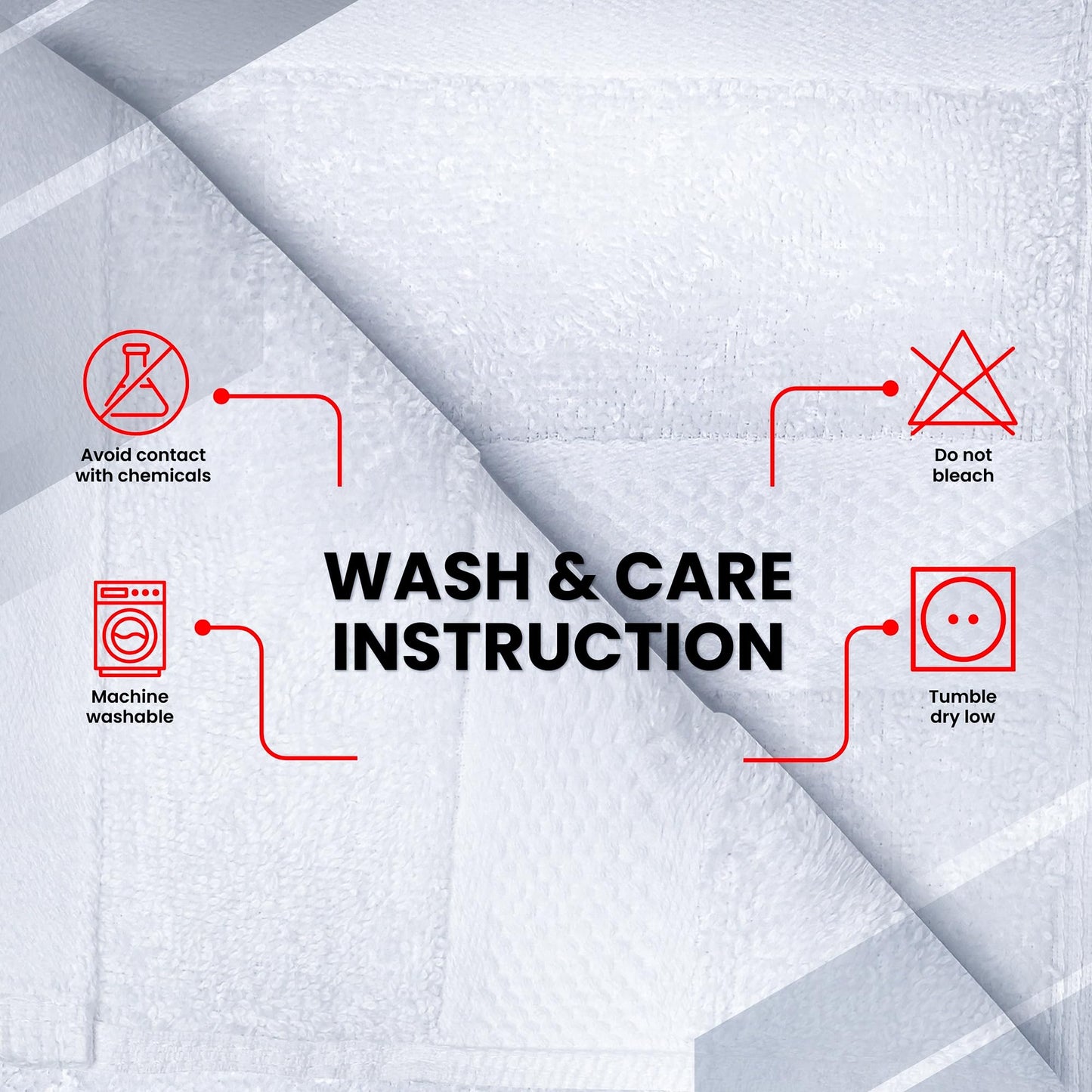 Infinitee Xclusives Luxury Wash Cloths for Showering [13x13] – 100% Cotton Washcloths [Pack of 12], Soft and Absorbent Face Towels for Bathroom Wash Clothes, Gym, and Spa (Brilliant White)