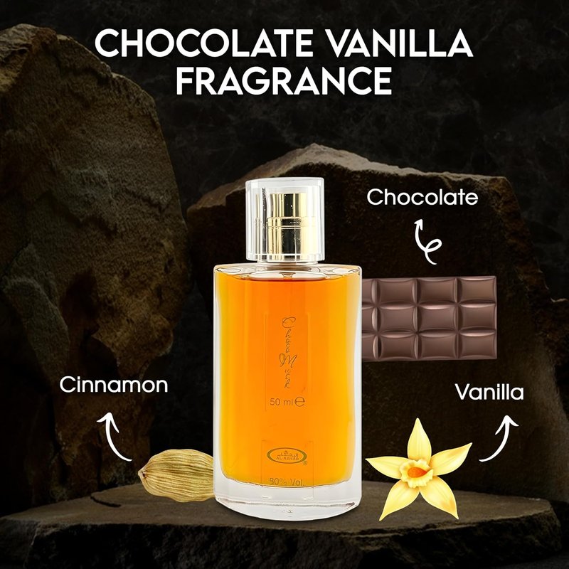 Choco Musk & Strawberry Perfume Set for Women - 2PCS Eau De Parfum Spray with Woody, Cacao, Cinnamon, Amber Notes