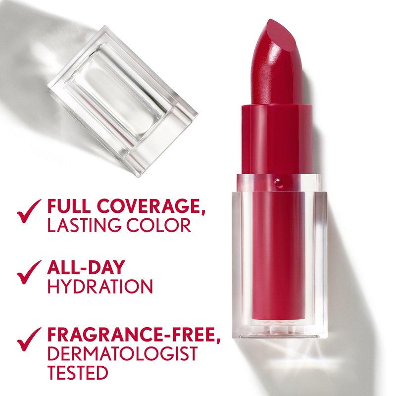 CoverGirl Clean Lip Color, True Petal, Satin Finish, Squalane, Avocado & Aloe, Carmine-Free, Non-Drying, 0.12oz