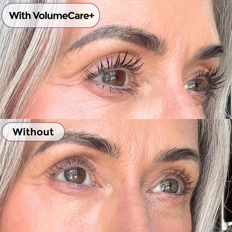 Rumi Cosmetiques VolumeCare+ Mascara - Extreme Length & Volume 2-in-1 Formula | Hypoallergenic, No Clumps, Natural Black