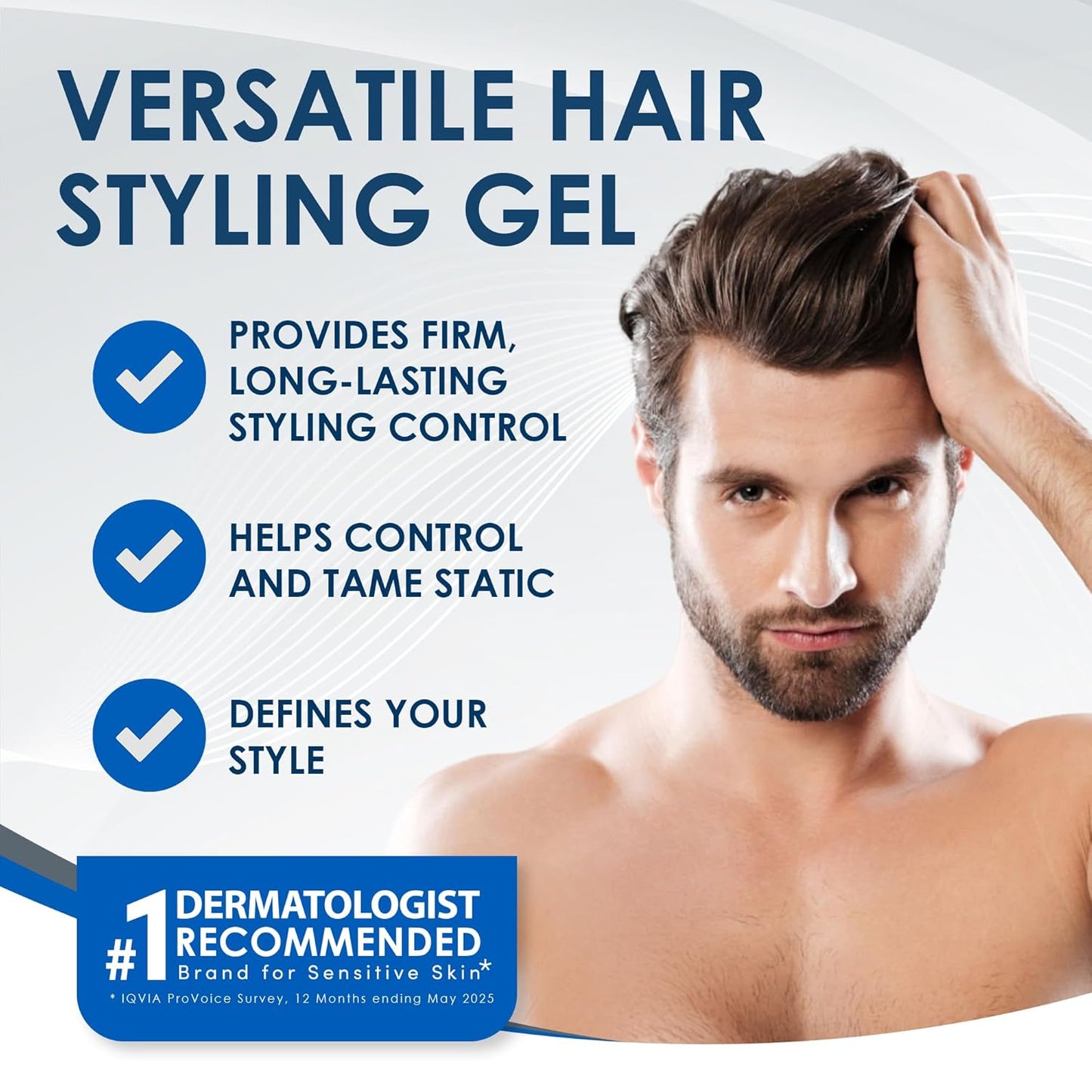 Vanicream Hair Styling Gel - Fragrance-Free, Gluten-Free Formula for Sensitive Skin | 7 Oz