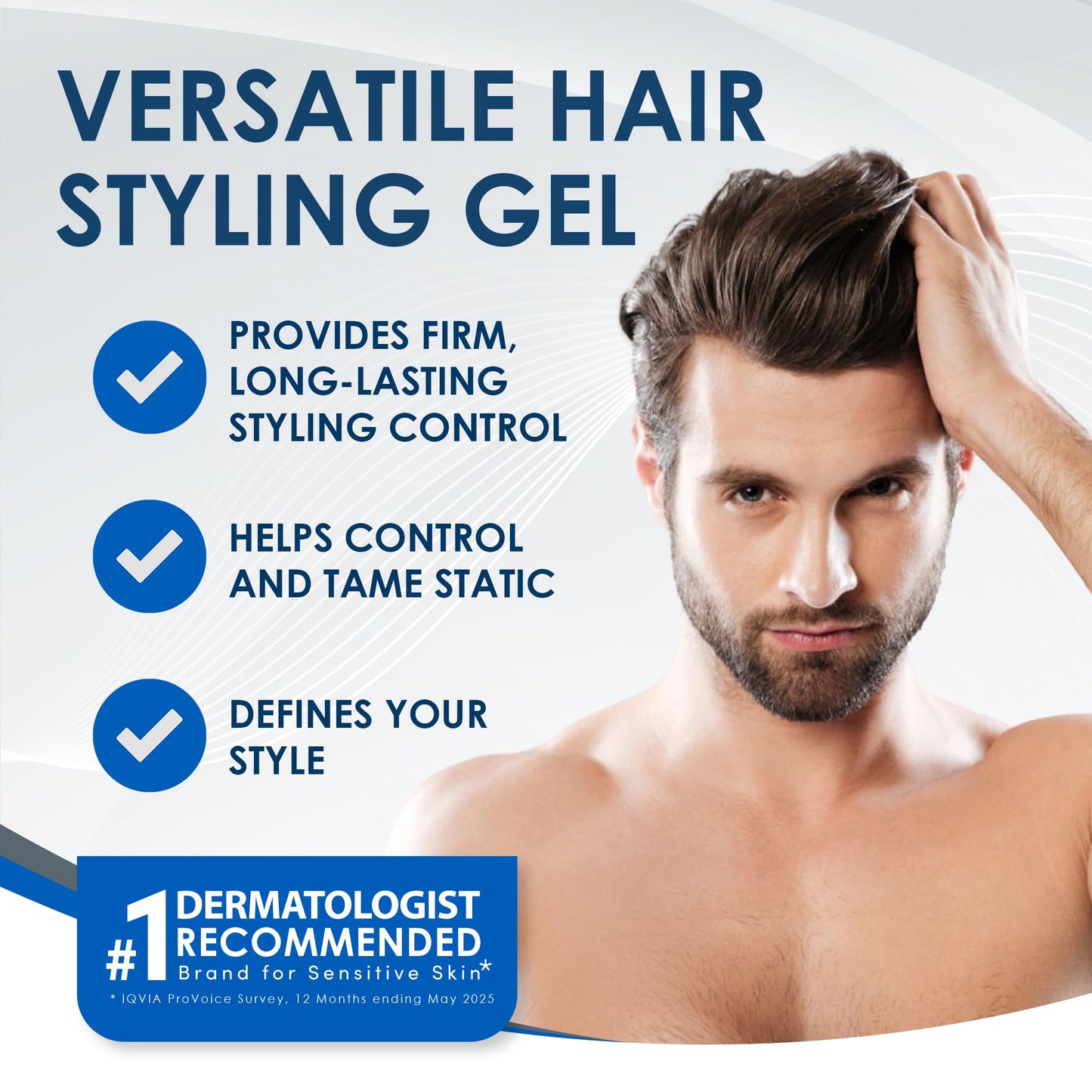 Vanicream Free & Clear Hair Styling Gel, Fragrance and Gluten Free, For Sensitive Skin, Unscented, 7 Oz