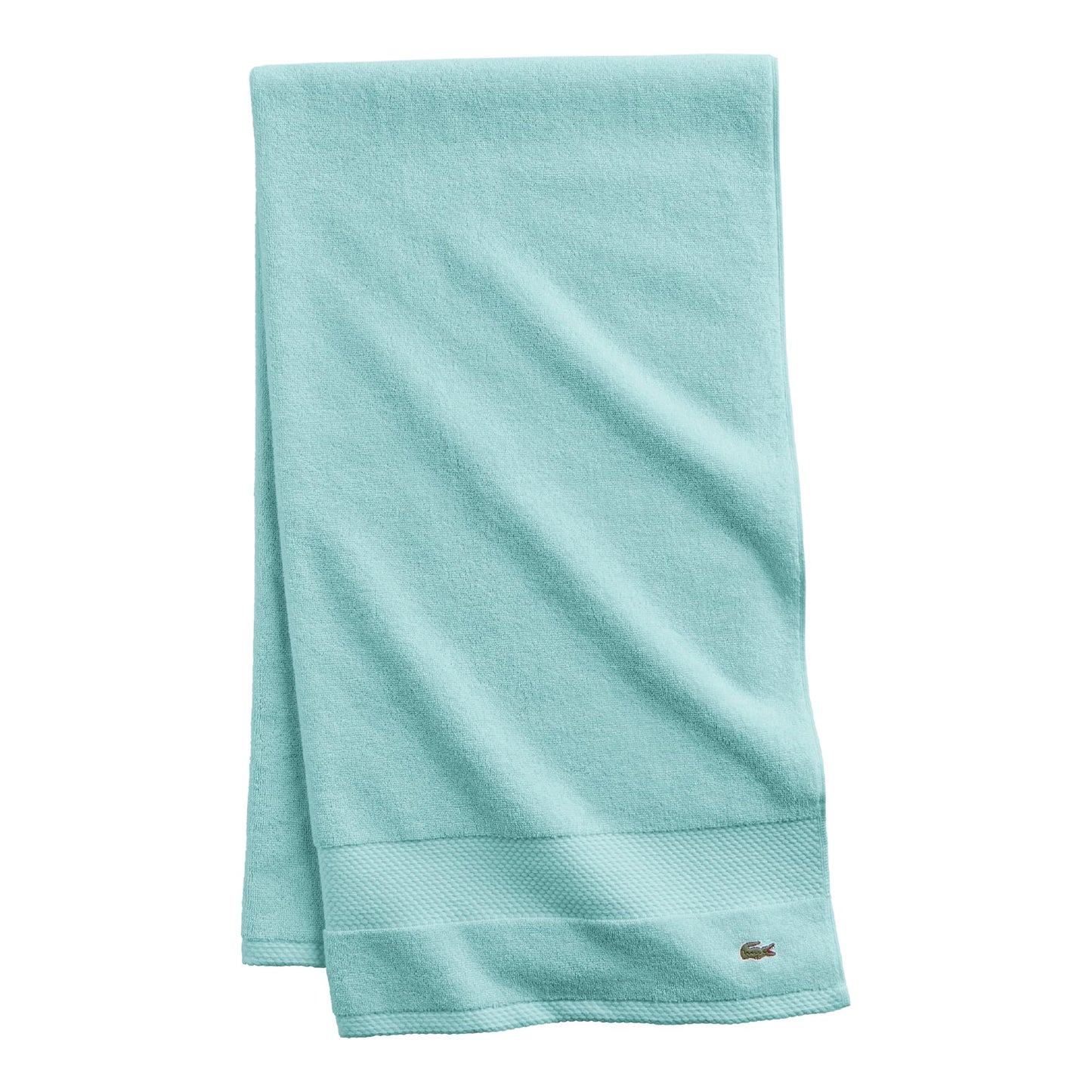 Lacoste Heritage 100% Supima Cotton Bath Towel, Mint, 30" x 54" – Highly Absorbent & Quick Drying, Premium Super Soft Bath Towel, Bathroom Essential, Gift for All Occasions, Machine Washable