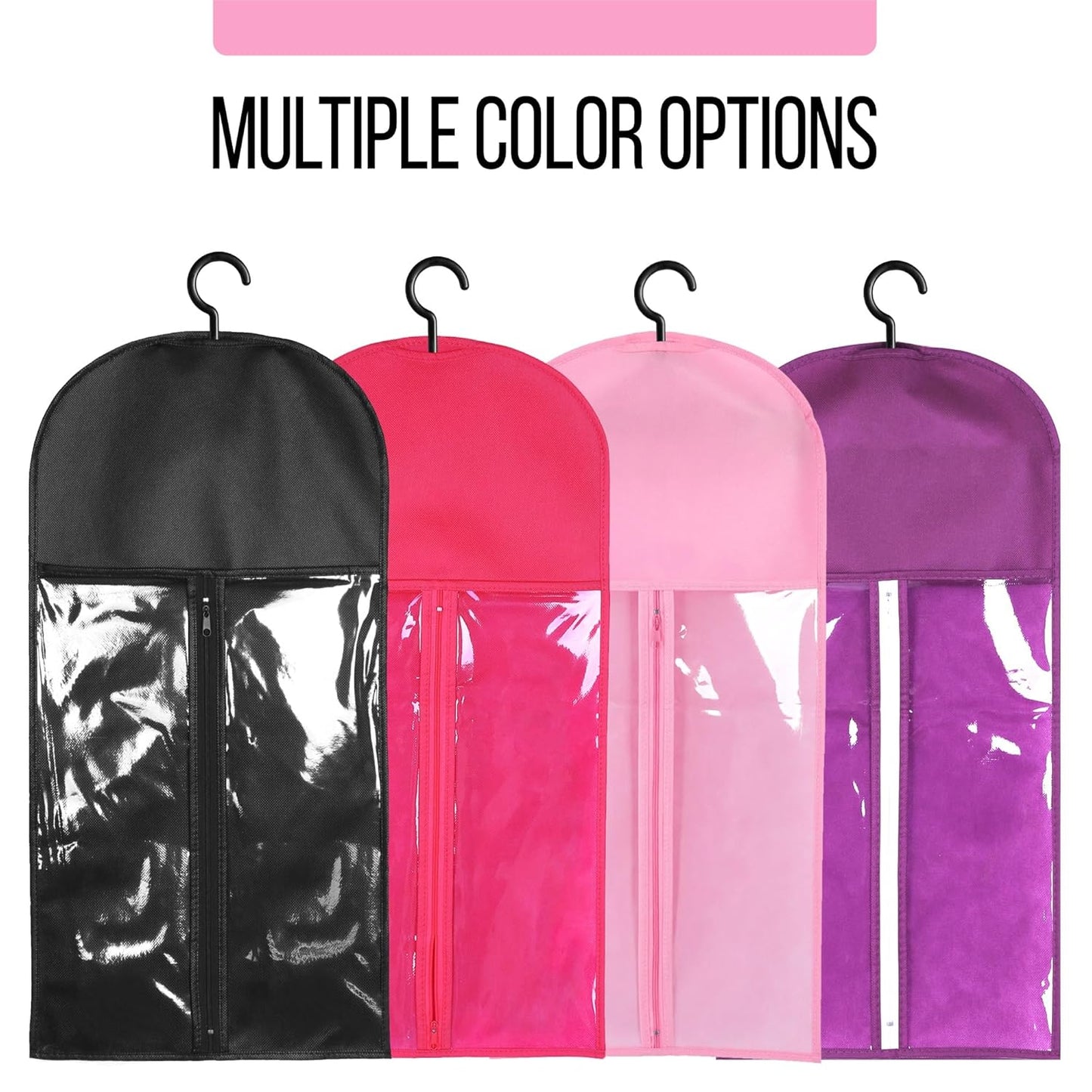 Wig Storage Bags - 2PCS Portable Wig Holders with Hanger | Organizer for Multiple Wigs & Hair Extensions (Pink)