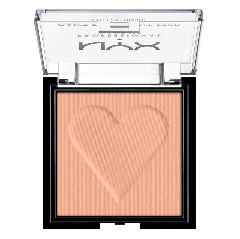 NYX Can't Stop Won't Stop Mattifying Pressed Powder - Bright Peach | Long-Lasting Oil Control