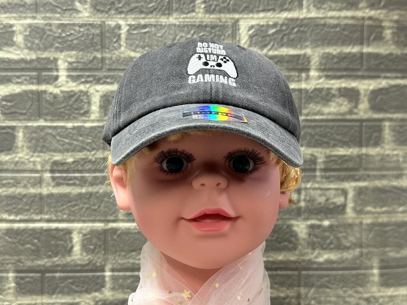 Horpe Video Gamer Gifts for Boys, Gaming Baseball Hat for Child, Games Lover Cap for Kid, Adjustable Embroidered Washed Black Hat