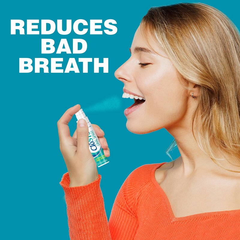 CloSYS Oral Breath Spray, Sugar Free Mouth Spray for Bad Breath, pH Balanced Mint Flavored 0.31oz (3 Count)