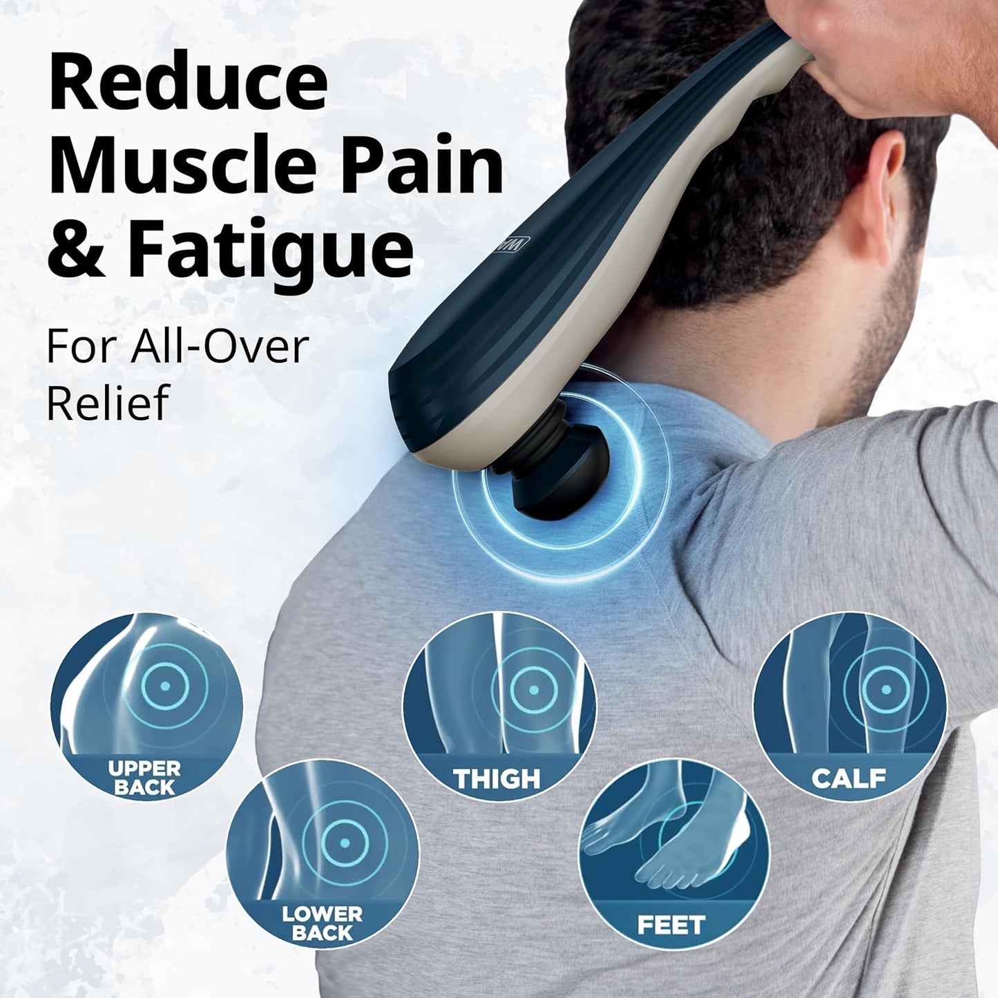 Wahl Deep Tissue Percussion Massager - Corded Handheld Therapy for Back, Neck & Muscle Pain Relief | Model 4290-300