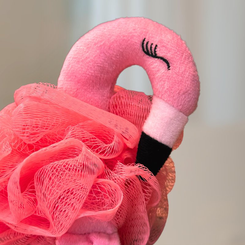 Cute Bath Sponge - Colorful Character Shaped Mesh Body Pouf, Gentle Shower Sponges
