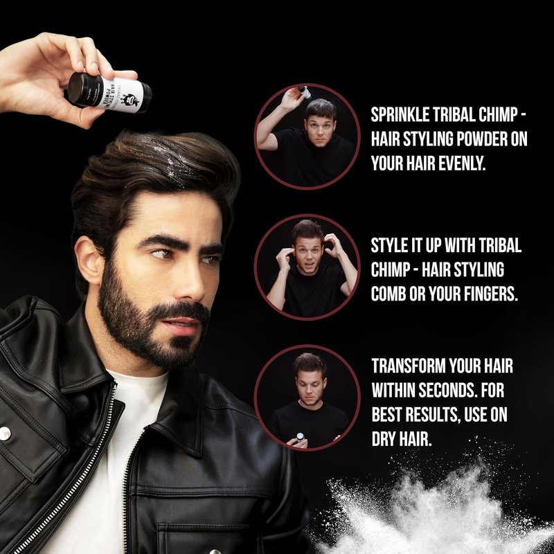 Hair Styling Powder for Men & Women | Volumizing Texture Powder with Matte Finish - 24H Hold, Non-Sticky, 10g