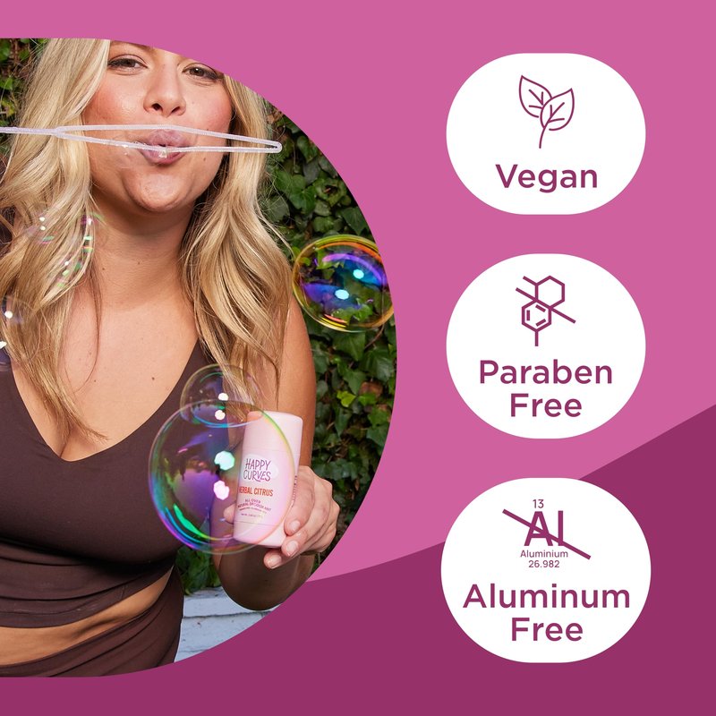 HAPPY CURVES All Over Whole Body Deodorant for Women - Aluminum-Free - Invisible All Day Layer of Full Body Protection for Long Lasting Odor Control, Sensitive Skin, & Private Parts - Tahitian Vanilla