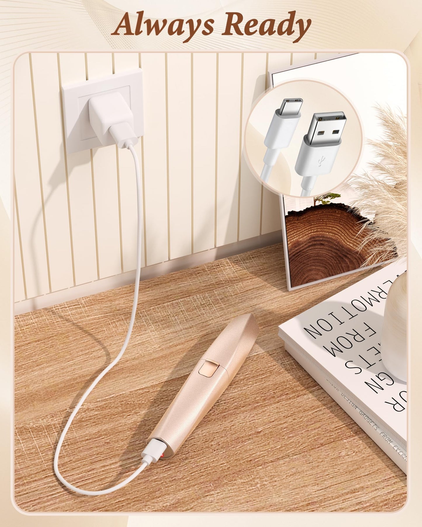 Eyebrow Trimmer Facial Hair Removal for Women: 2 in 1 Rechargeable Face Shaver and Eyebrow Razor - Painless Electric Hair Remover Device for Peach Fuzz Fine Hairs Upper Lip Chin