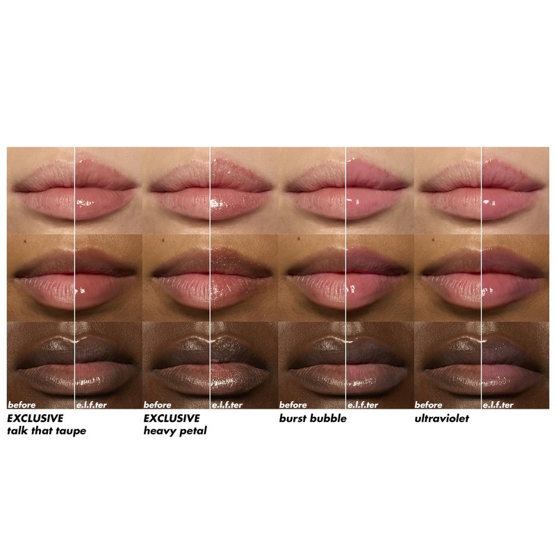 e.l.f. Glow Reviver Plumping Lip Oil Kit, Nourishing Tinted Lip Oils For A High-Shine Finish, Infused With Jojoba Oil, Vegan & Cruelty-Free, 4 Shades