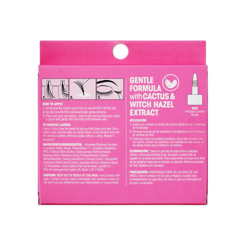 Kiss SuperStick Individual Lash Cluster Adhesive, Gentle Formula, 7 Day Hold, Cactus & Witch Hazel Extract, Dermatologist Tested, Waterproof Lash Glue, No Harsh Odor, Net Wt. 6.5g (0.23 oz.), Black