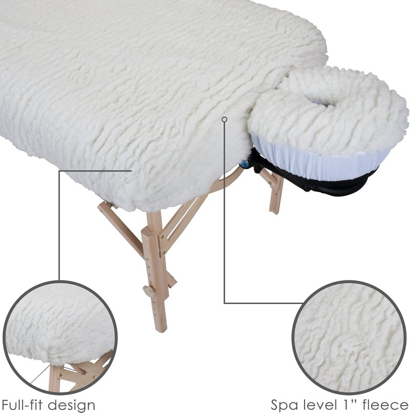 EARTHLITE Massage Table Fleece Pads Sets - Cover Your Massage Table & Face Cradles in Cozy, Warm Fleece