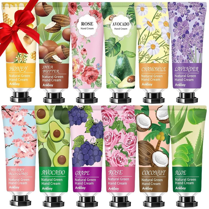 Hand Cream for Dry Cracked Hands - 12 Pack Natural Lotion | Perfect Gift for Nurses & Teachers