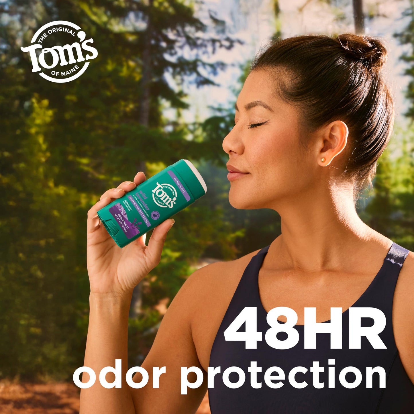 Tom’s of Maine Wild Lavender Natural Deodorant for Men and Women, Aluminum Free, No Artificial Fragrances, Dyes, or Preservatives, Baking Soda Free, 48-Hour Odor Protection, 3.25 oz
