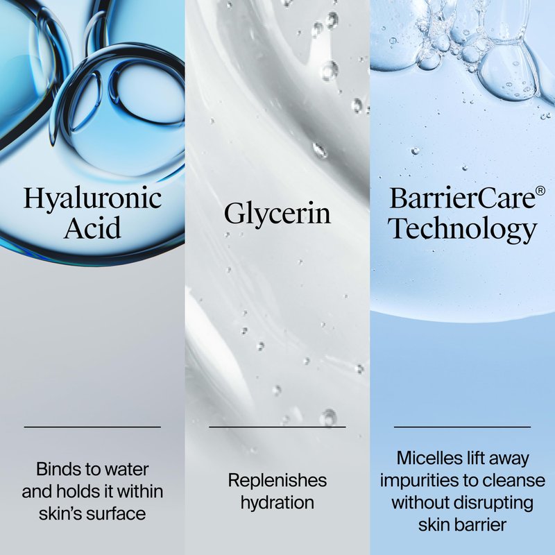 Neutrogena Hydro Boost Face Wash, Fragrance Free, Hydrating Facial Cleanser with Hyaluronic Acid, Daily Foaming Face Wash & Makeup Remover, Hypoallergenic Gel Cleanser, 16 fl. oz