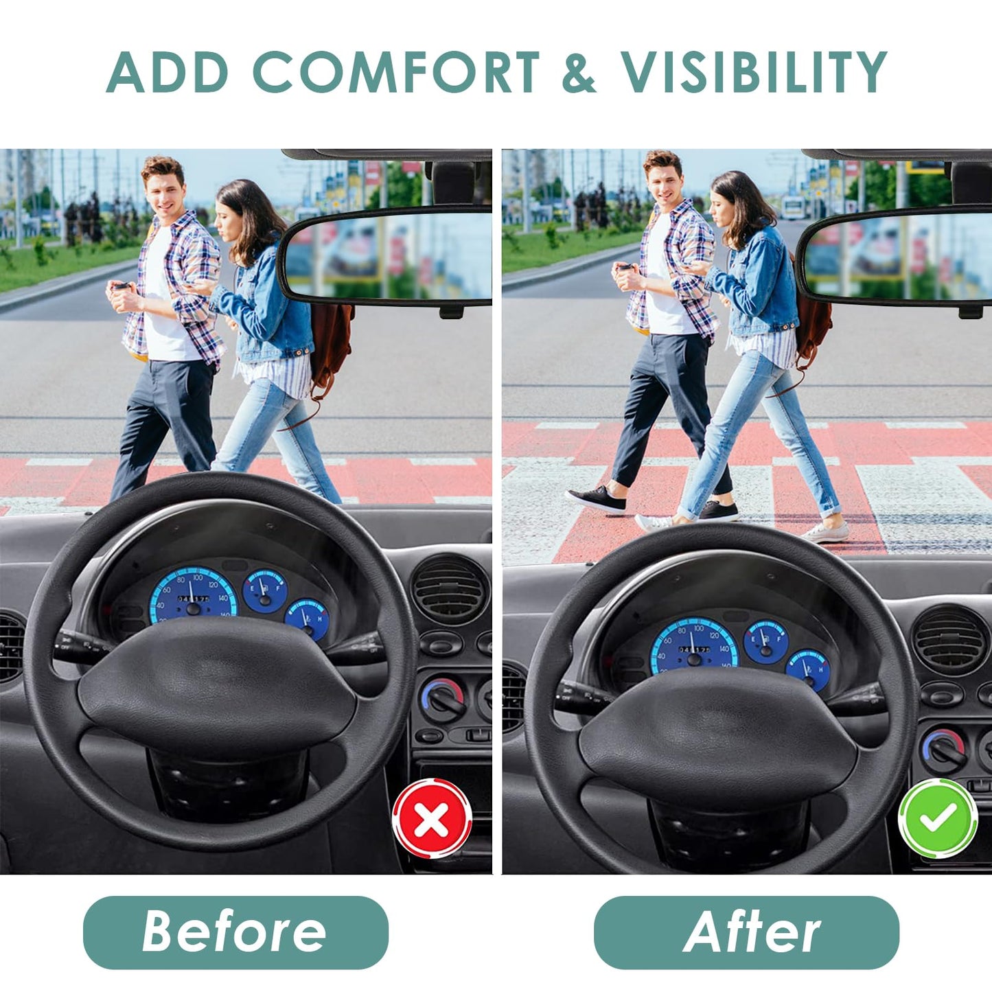 AEROiVi 17.7" L × 16.9" W × 3" H,Car Booster Seat Cushion Raise The Height for Short People Driving, Breathable 3D Air Mesh, 3 Inch Booster Seat, Non-Slip Bottom, Car Seat Pad with Truck,Cars,SUVs